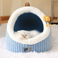 Cozy Winter Wrap-Around Cat Bed – Plush and Thickened for Extra Warmth