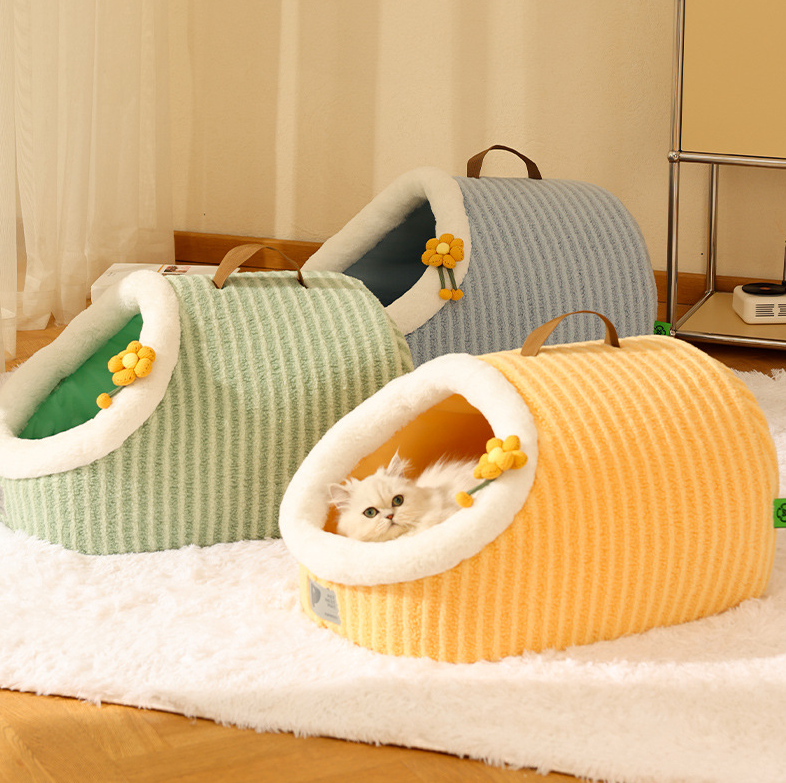 Cozy Winter Wrap-Around Cat Bed – Plush and Thickened for Extra Warmth